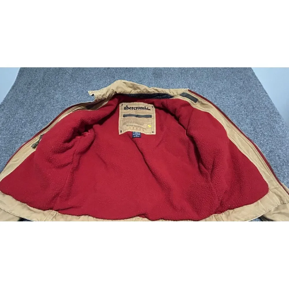 Abercrombie Adirondack Brown Kids Jacket, Sz M,‎ Full Zip Sherpa Lined